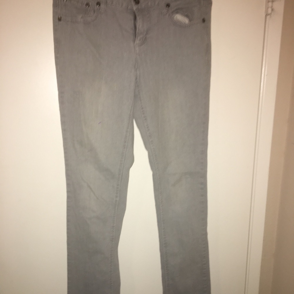 Gray slim fit jeans